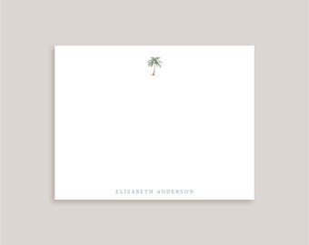 Personalized Note Card Set // Watercolor Palm // Stationery // Classic // Traditional Notecard Set