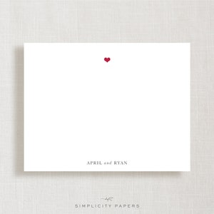 Ensemble de cartes de correspondance personnalisées//petits coeurs//notes d'amour//papeterie pour couples