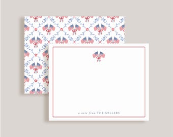 Personalized Note Card Set // Flag // Stationery // Classic // Preppy Notecard Set // Custom //Grandmillenial