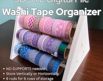 Washi Tape Organizer 3D Modell STL File: 60er-Rolle Aufbewahrung (Digitaler Download)