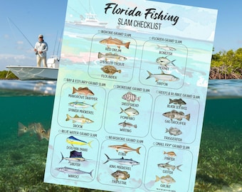 ""Grand Slams"" Checkliste zum Angeln ""Grand Slams"" zum selbst ausdrucken - sofortiger digitaler Download."