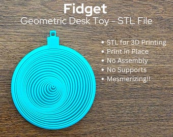 Weihnachtsornament Fidget Toy STL – Print-in-Ort Ornament für den Schreibtisch (Digitaler Download)