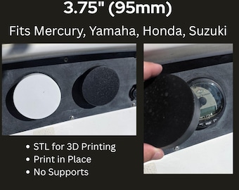 Boat Gauge Sun Cover STL - 95 mm (3,75 ") Sonnenschutz (Digitaler Download)