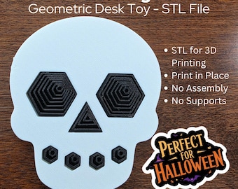 Schädel Fidget Spielzeug STL Datei - Print-in-Ort Spielzeug