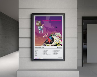Kanye West Poster Print | Graduation Album Poster | Music Poster | Album Cover Poster | Wall Decor | Music Gift