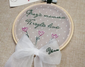 Embroidered frame for Mother's Day