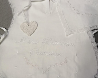 Christening gown and handkerchief personalized with name and date :)