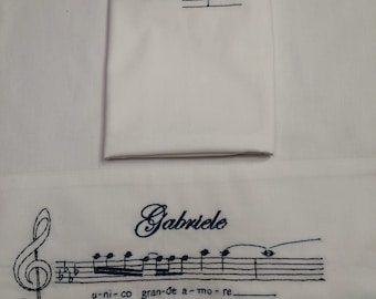Personalized crib/pram sheet with name (Il Volo)