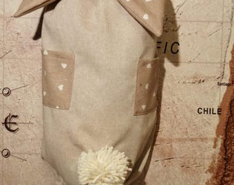 Grocery bag holder, bunny-shaped plastic bag holder