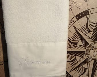Soft terry towel for baptism with name