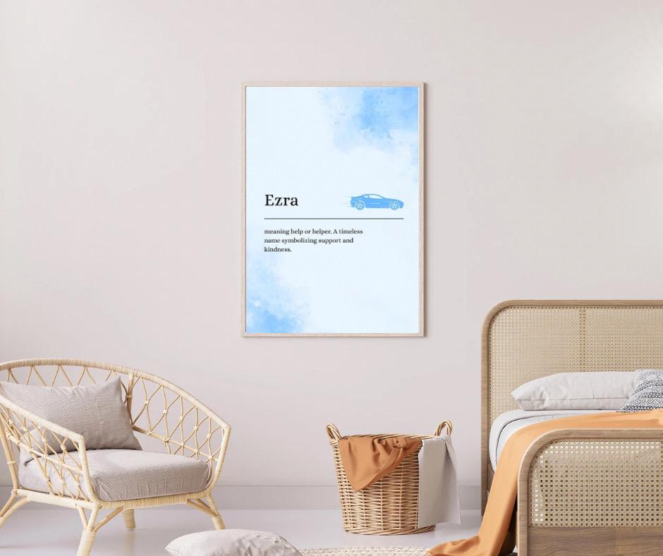 Ezra Name Art - Etsy