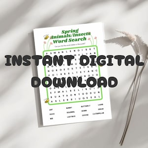 Digital Spring Animal/Insect Wordsearch