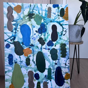 Hand-painted art; canvas painting; acrylic painting; wall art; mystical painting; unique mural; art for the living room; gift idea art