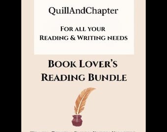 Pacchetto stampabile per amanti dei libri / Diario di lettura, lista TBR, modello di recensione di libri, sfida di lettura e segnalibri / Download digitale