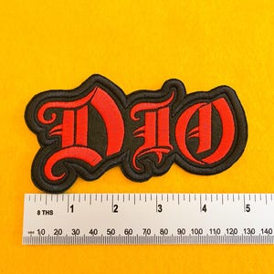 High-Quality Dio Embroidered Patch - Iron-On/Sew-On - Band Logo - Sizes: Small (9cm), Medium (10.5cm), Large (13cm) - For Jackets, Backpacks