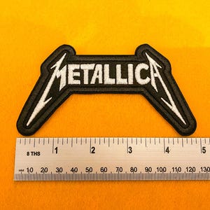 Metallica Embroidered Patch | 3 Sizes | Thrash Metal Band Iron-On or Sew-On Badge for Jackets, Vests & Backpacks