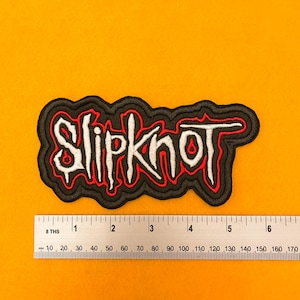 Slipknot Embroidered Patch | 3 Sizes | Iron-On or Sew-On Heavy Metal Band Badge for Jackets, Vests & Backpacks