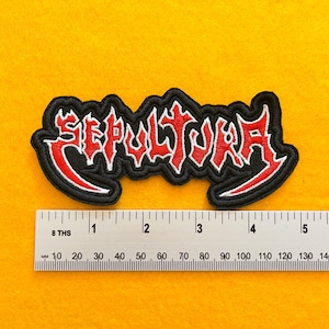 Sepultura Embroidered High-Quality Patch - Iron-On/Sew-On - Logo - Sizes: Small (10cm), Medium (12cm), Large (15cm) - For Jackets, Backpacks
