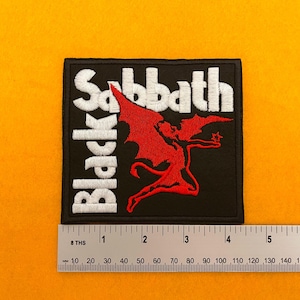 Black Sabbath Premium Embroidered Patch - Iron-On/Sew-On - Logo - Small (9.5cm), Medium (11.5cm), Large (13cm) - For Jackets, Backpacks