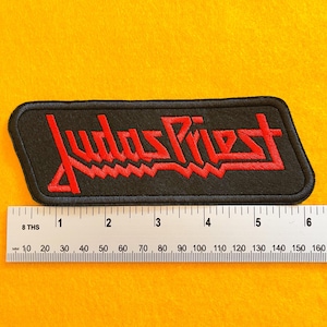 Judas Priest High-Quality Embroidered Patch Iron-On/Sew-On Logo Sizes: Small (10cm), Medium (13cm), Large (15cm) - For Jackets, Backpacks