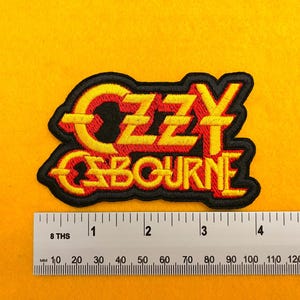 Ozzy Osbourne Premium Embroidered Patch - Iron-On/Sew-On - Logo - Small (10cm), Medium (11cm), Large (13cm) - For Jackets, Backpacks