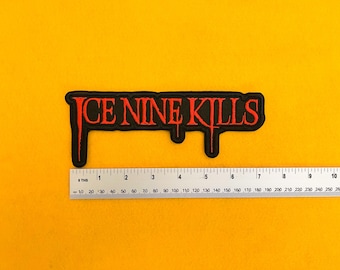 Ice Nine Kills High-Quality Embroidered Patch - Iron-On/Sew-On - Band Logo - Sizes: Small (14cm), Medium (16cm), Large (19cm)