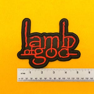 Lamb of God Embroidered Patch Small 9cm Medium 12cm Large 13.5cm Iron-On Sew-On Groove Metal Band Merch for Denim Jackets Backpacks Vests
