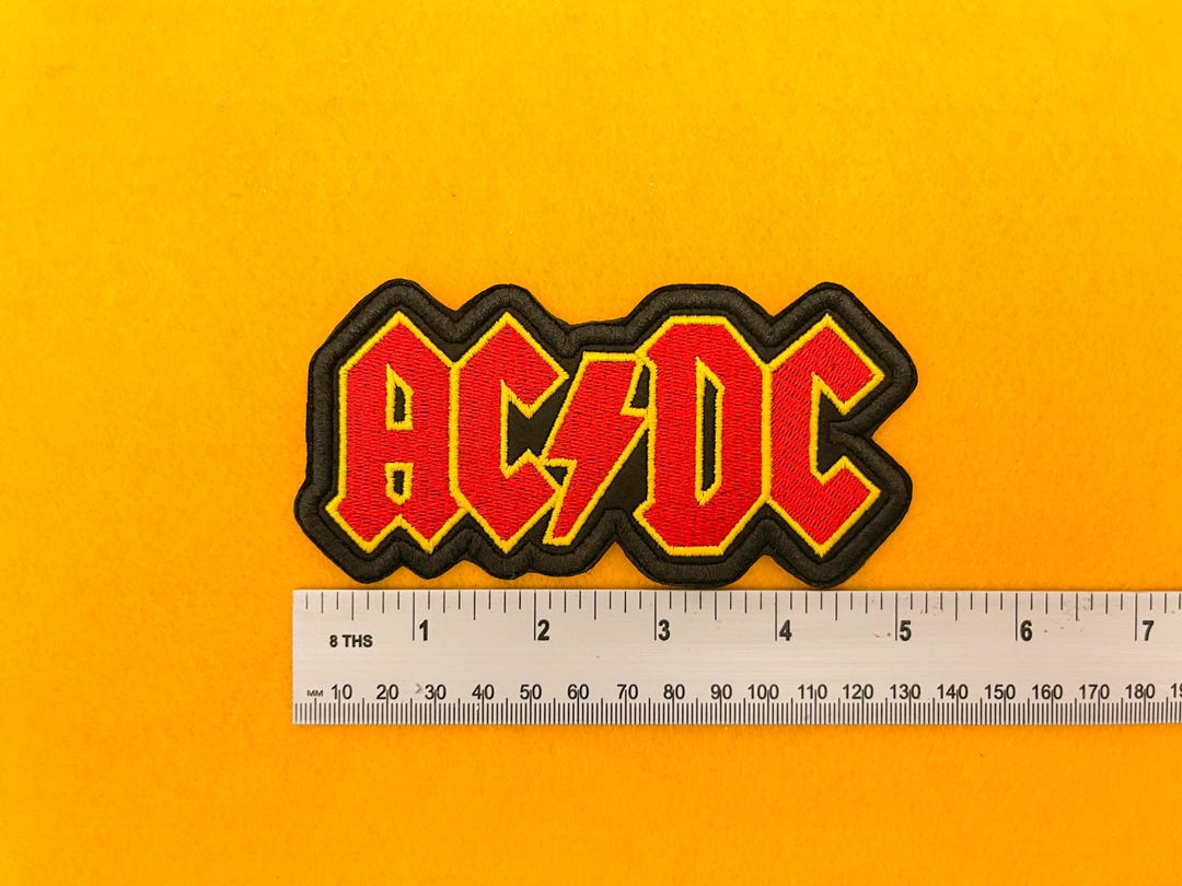 AC/DC Embroidered Patch | 3 Sizes | Iron-on or Sew-on Rock Band Badge ...
