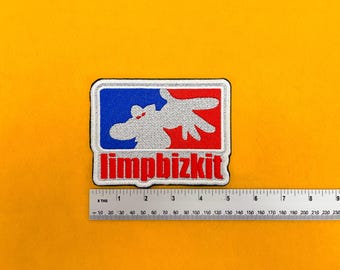 High-Quality Limp Bizkit Embroidered Patch - Iron-On/Sew-On Band Logo - Customize Your Gear - Available in 3 Sizes: 9cm, 11cm, 13cm