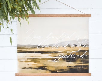 Gratitude Sign | Landscape Art | Thanksgiving Artwork | Canvas