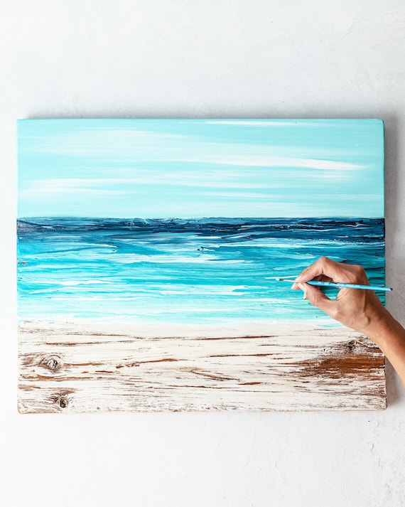 Easy Beach Canvas Painting