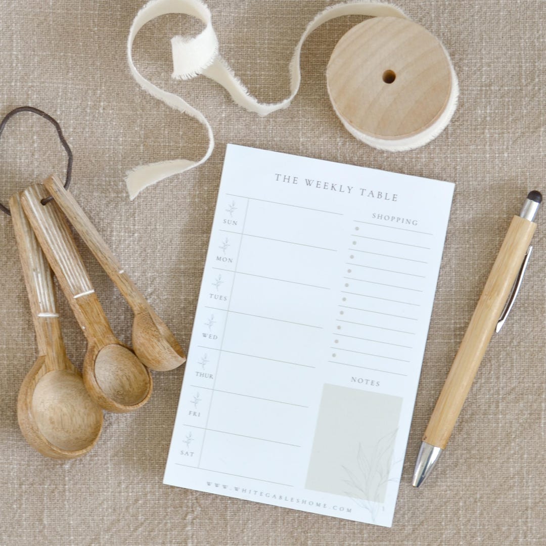 Floral Weekly Meal Planner Notepad – 50 Tear-off Sheets - Etsy