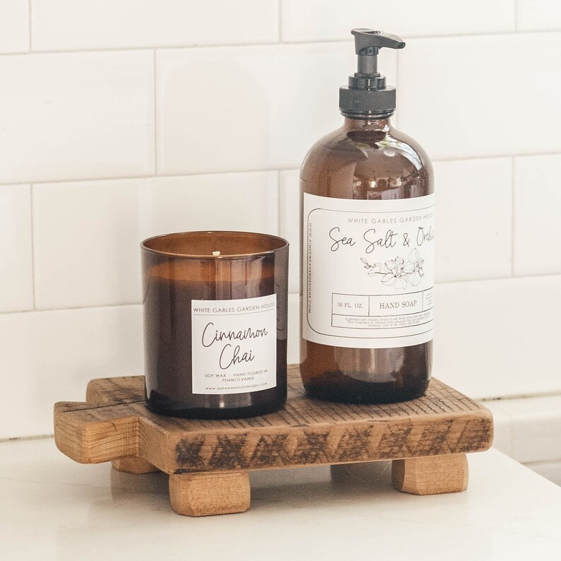 Soap Stand Wood Riser Kitchen Tray Sink Decor With A Etsy