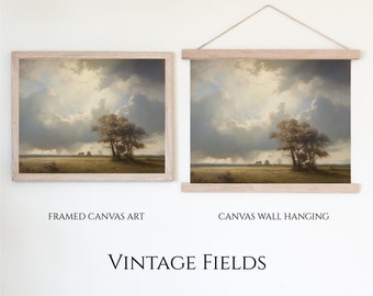 Vintage Fields | Landscape Painting | Canvas Artwork