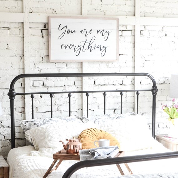 You Are My Everything Sign Rustic Wall Decor Over The Bed Etsy