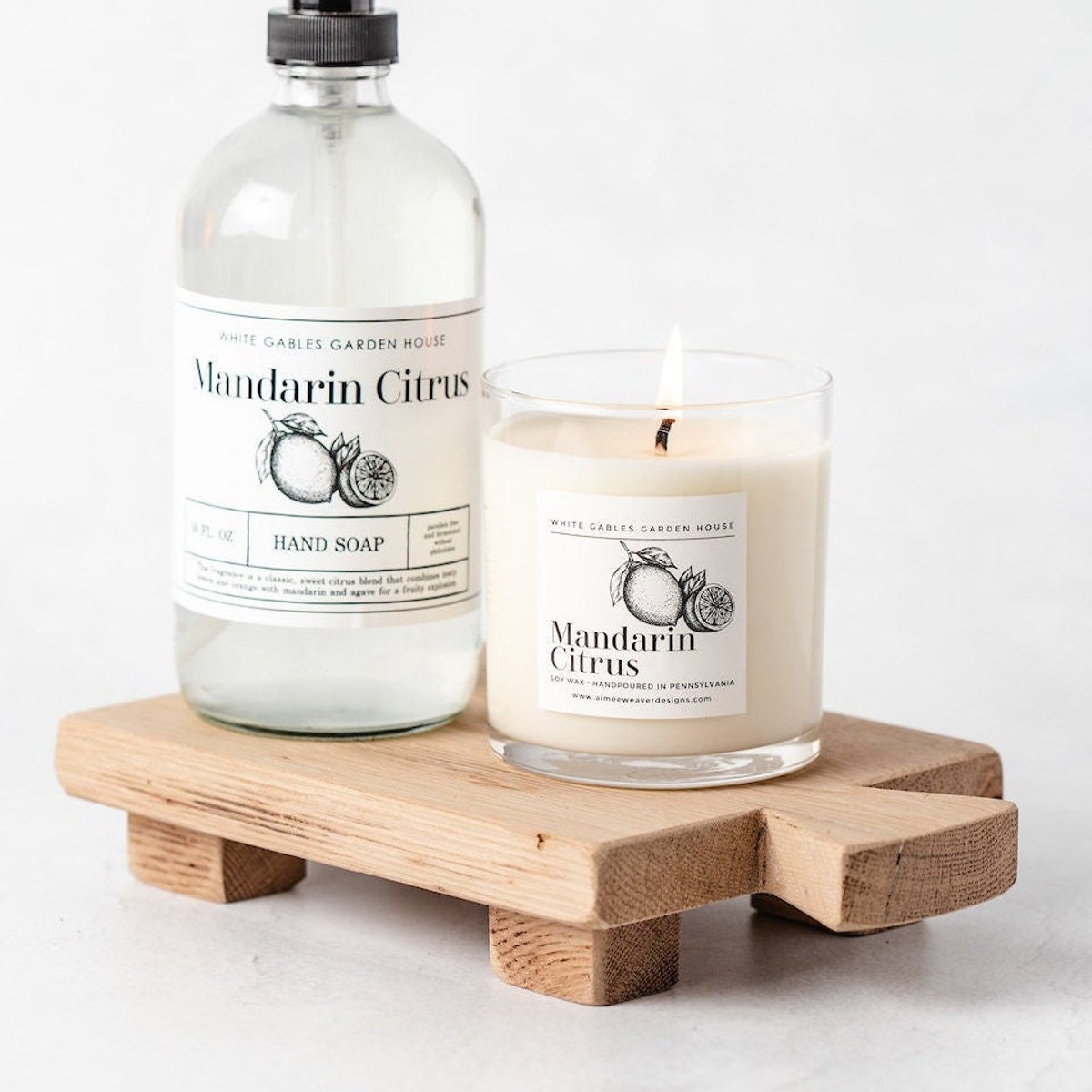 White Oak Wood Soap Stand