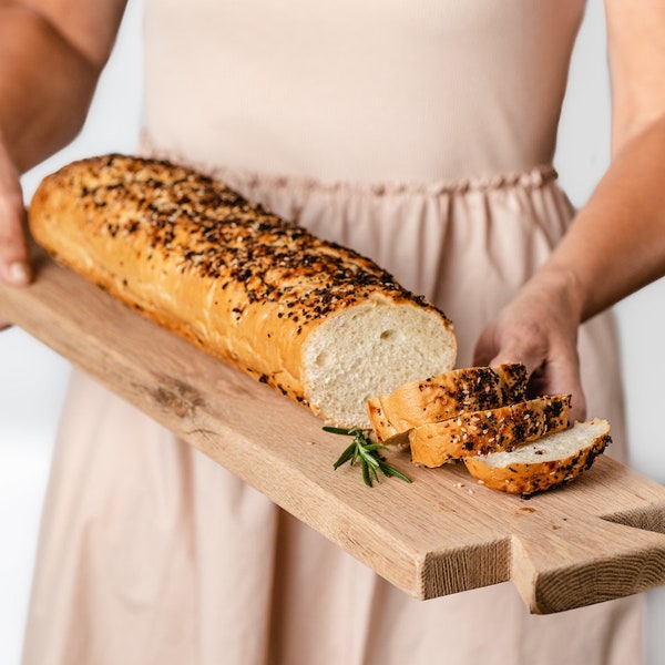 Long Charcuterie Wood Board | Bread Board | Table Centerpiece | Reclaimed White Oak Tray | Cheese Board | Buffet Serving Tray