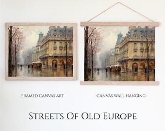 Streets Of Old Europe | City Painting | Canvas Artwork