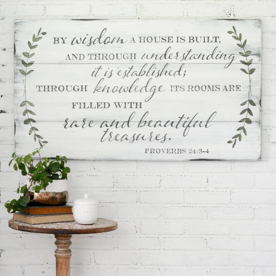 Through Wisdom a House is Built {Wood Board} Through Wisdom a House is Built {Wood Board}