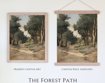 The Forest Path | Landscape Painting | Trees Canvas Artwork