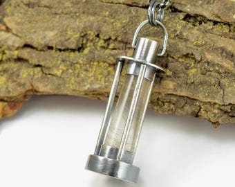Miner's Lantern Pendant with Rutilated Quartz