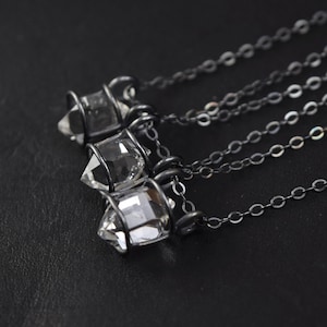 Medium Herkimer Diamond Cage Necklaces - Genuine from New York