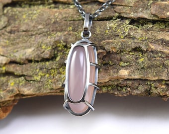 Nautical Bulkhead Light Necklace with Pink Chalcedony