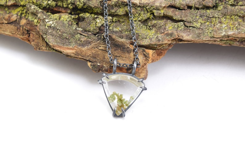 Garden Quartz Necklace Lodolite Inclusions image 1