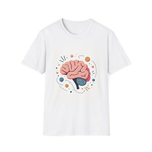 Brainy Vibes Unisex T-Shirt, Brain Design Tee, Gift for Students, Mental Health Awareness, Casual Style, Thoughtful Present