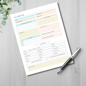 New Coworker Questionnaire – Fun Get to Know You Worksheet, Office Icebreaker, Team Building Activity