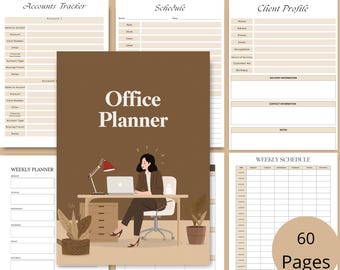 Office Planner Printable A4 PDF-Work Organizer & Working Plan-Employee Planner Instant Download