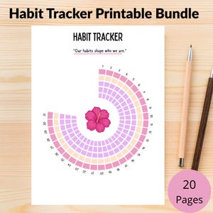 A beautiful 20-page Habit Tracker Printable Bundle designed to help you stay consistent, motivated, and in control of your life, featuring monthly and weekly habit tracker pages in clean A4 PDF format, perfect for building better routines, achieving your goals, and creating a balanced lifestyle — download now and start becoming your best self today ✨