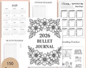 2026 Bullet Journal PDF Printable-2026 Agenda-A4 Bullet Journal-Bujo Layouts-Dream Journal Instant Download