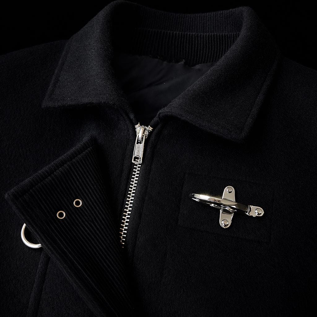 ジャケット・アウター vintage wool flight bomber jacket ours Vintage Wool Bomber Jacket – Rare Black Aviator Coat, Fireman